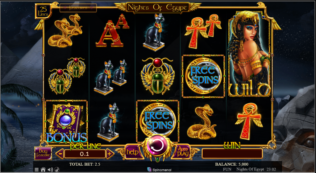 Nights Of Egypt สล็อตไนท์ออฟอียิปต์ เกมสนุกแตกง่าย จากค่ายโจ๊กเกอร์